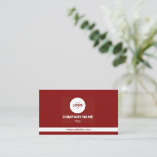 Cartão De Visita Burgundy e Branco Moderno Profissional