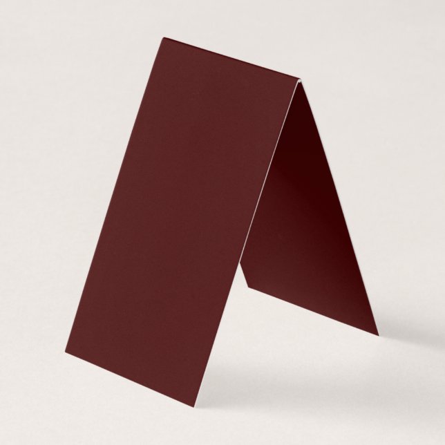 Cartão De Visita Burnt Maroon Folded Business Card 2x7 Custom (Frente)