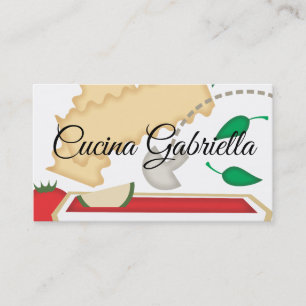 Cartão De Visita Busin vegetal da comida das lasanhas do