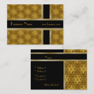 Cartão de visita Business Black Dourado embutido