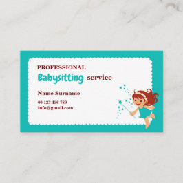 Cartão De Visita Business card for babysitter, childcare