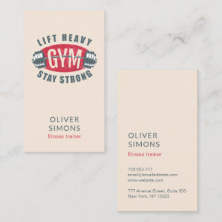 Cartão De Visita Business Card for Fitness trainer