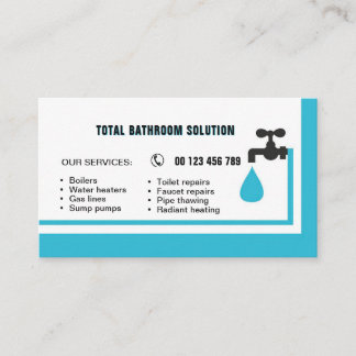 Cartão De Visita business card for plumber & handyman