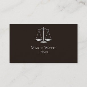 Cartão De Visita Business Card Lawyer Black and Grey