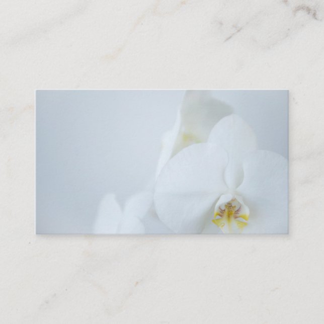 Cartão De Visita Business Card White Orchids (Frente)