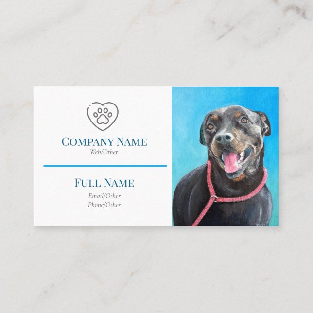 Cartão De Visita Business Card with painting of flowers (Frente)