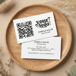 Cartão De Visita Business Card with QR Code | Simple Modern Design