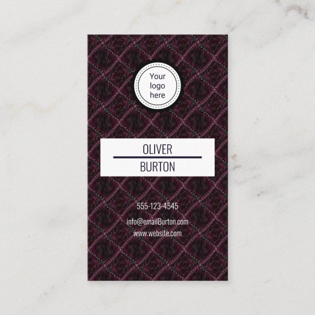 Cartão De Visita Business card with texture background (Frente)