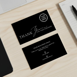 Cartão De Visita Business Thank You Modern Packaging Insert