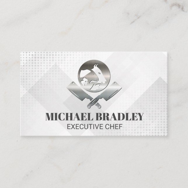 Cartão De Visita Butcher Knives | Cattle | Live Stock (Frente)