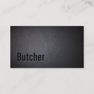 Cartão De Visita Butcher Moderno Texto Negrito Elegante Minimalista