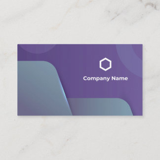 Cartão De Visita C Empresarial Corporativo Moderno Abstrato Roxo &