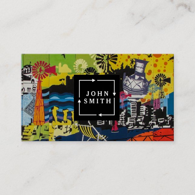 Cartão De Visita Ca comercial do Abstrato de Arte Legal do Grafite  (Frente)