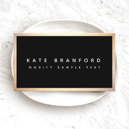 Cartão De Visita Ca de negócios de fronteira Dourada profissional m