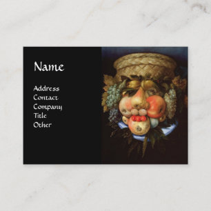 Cartão De Visita Cabeça reversível com cesto de Fruta