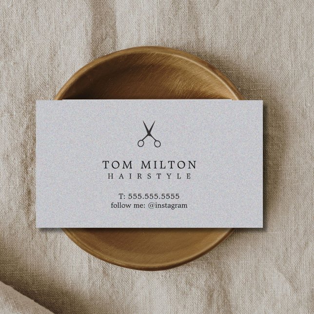 Cartão De Visita Cabeçalho de Cinzas Elegante Moderno (Criador carregado)