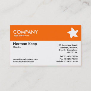 Cartão De Visita Cabeçalho de cor (Logotipo) - Laranja