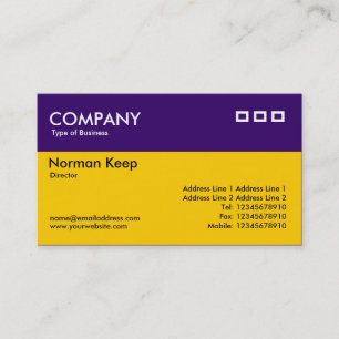 Cartão De Visita Cabeçalho de cor - Violeta escuro e âmbar