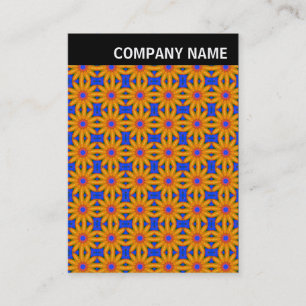 Cartão De Visita Cabeçalho V - Imagem - Flores Geométricas Laranja