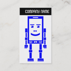 Cartão De Visita Cabeçalho V - Robo-Phone - Azul