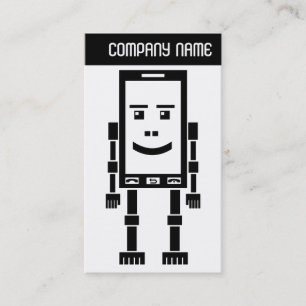 Cartão De Visita Cabeçalho V - RoboPhone - Preto