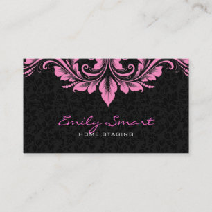 Cartão De Visita Cabeças-de-vidro cor-de-rosa