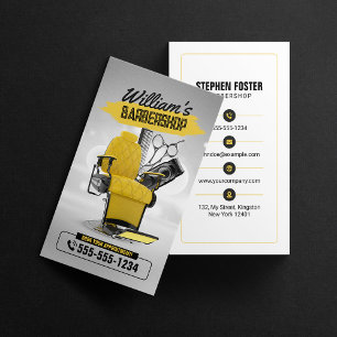 Cartão De Visita Cabeleireiro Barbeiro Cabelereiro Moderno Corte de