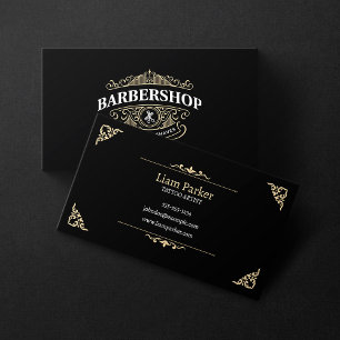 Cartão De Visita Cabeleireiro de Salão de Cabeleireiro Vintage Bege