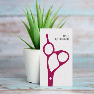 Cartão De Visita Cabeleireiro elegante moderno do branco da textura