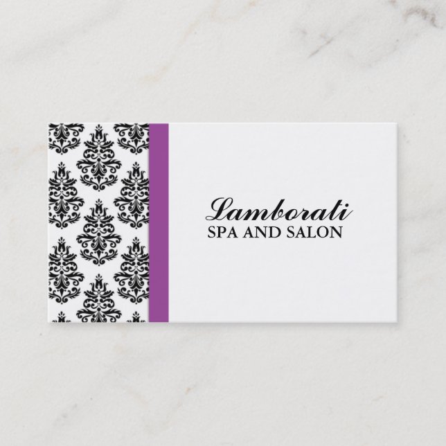 Cartão De Visita Cabeleireiro floral do salão de beleza do (Frente)