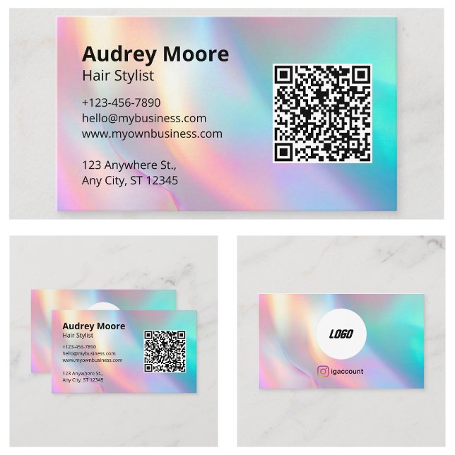 Cartão De Visita Cabeleireiro Minimalista (Minimalist Hair Stylist Business Card
)