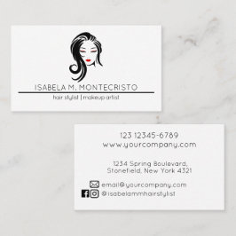 Cartão De Visita Cabeleireiro Minimalista