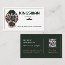 Cabeleireiro Vintage | Código QR Personalizado da