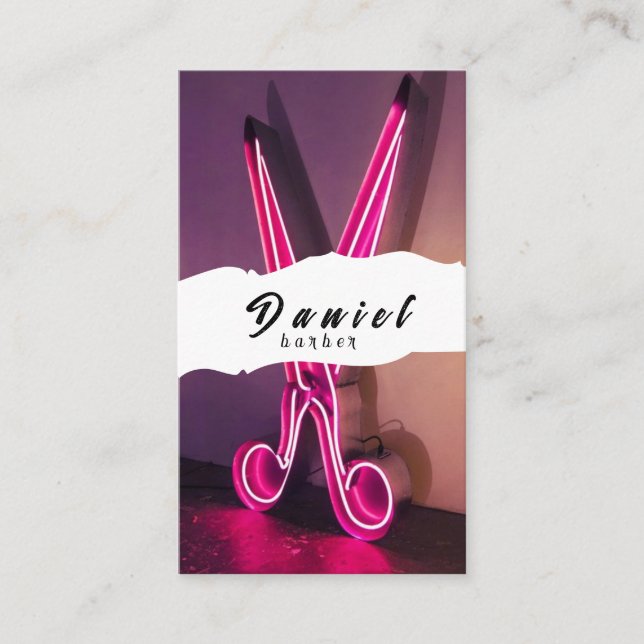 Cartão De Visita Cabeleireiros e Barbeiros - Saia com Estilo (Frente)