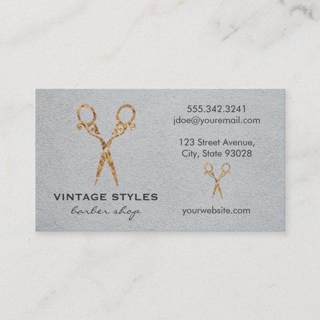 Cartão De Visita Cabelereiro | Fancy Shears (Frente)