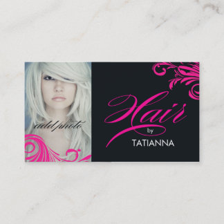 Cartão De Visita Cabelo 311 pelo rosa quente