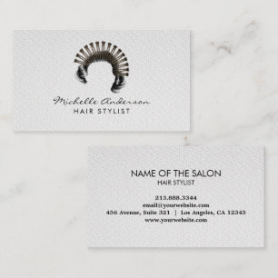 Cartão De Visita Cabelo Chic Moderno Stylist Beauty Salon Bobby Pin