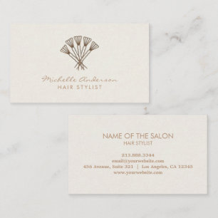 Cartão De Visita Cabelo Chic Moderno Stylist Beauty Salon Bobby Pin