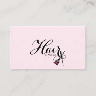 Cartão De Visita Cabelo De Tipografia Elegante Moderno, De Nome Ros