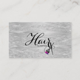 Cartão De Visita Cabelo De Tipografia Elegante Moderno Por Nome Fau