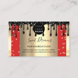Cartão De Visita Cabelo do logotipo Unhas Drives SPA Código QR Ver
