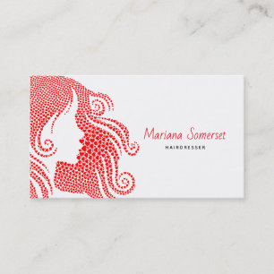 Cartão De Visita Cabelo dos Corações
