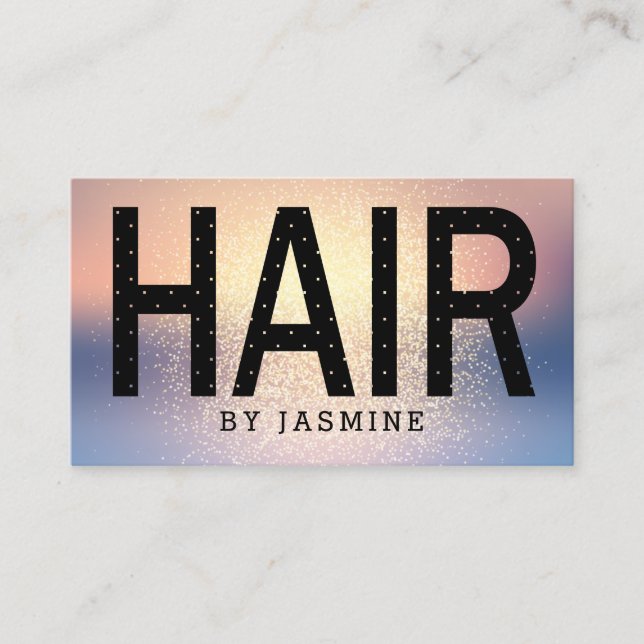 Cartão De Visita Cabelo Dourado à moda do brilho (Frente)