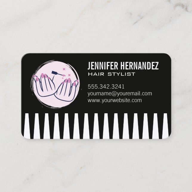 Cartão De Visita Cabelo e Unhas | Beleza (Frente)