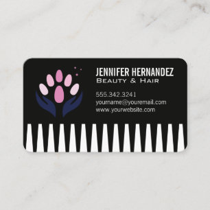 Cartão De Visita Cabelo e Unhas   Salão de Beleza