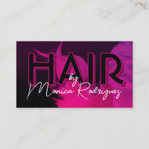 Cartão De Visita Cabelo preto rosado roxo