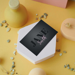 Cartão De Visita Cabelo quente rosa-quente