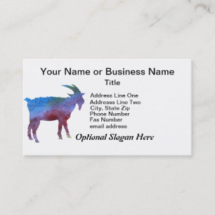 Cartão De Visita Cabra do arco-íris com texto customizável