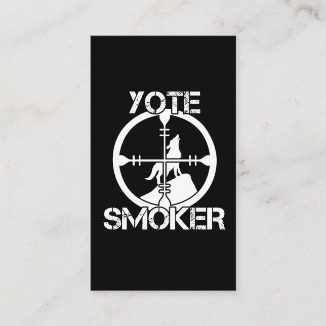 Cartão De Visita Caça A Animais Selvagens De Coyote Hunter Yote (Frente)