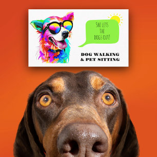 Cartão De Visita Cachorro-Arco-Arco-Arco-Arrebatado-Pet-Sitter